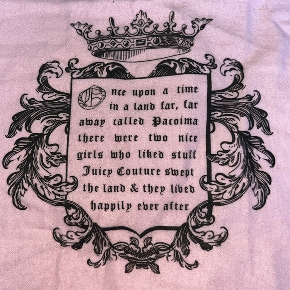 Vintage Juicy Couture Draw String Storage Dust Bag - Pink - Picture 4 of 6